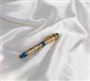 Montegrappa Luxor Blue Nile Limited Edition 750 18K solid gold overlay on blue marbled acrylic.